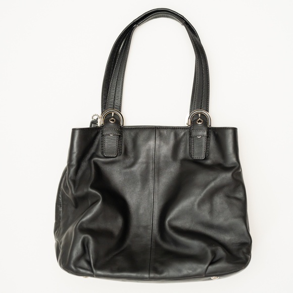 Coach Black Leather Tote Bag - Picture 10 of 15